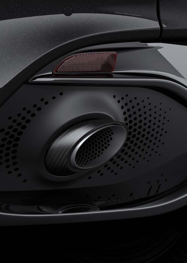 Aston Martin DBX707 POLISHED CARBON FIBER TAIL PIPE FINISHERS (QUAD)