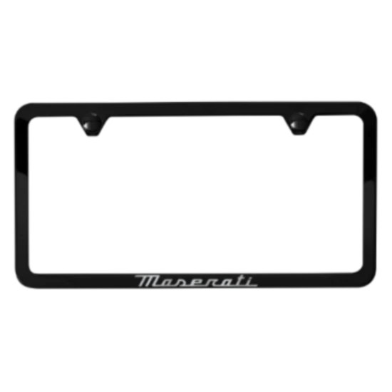 Maserati Slimline License Plate Frame Black