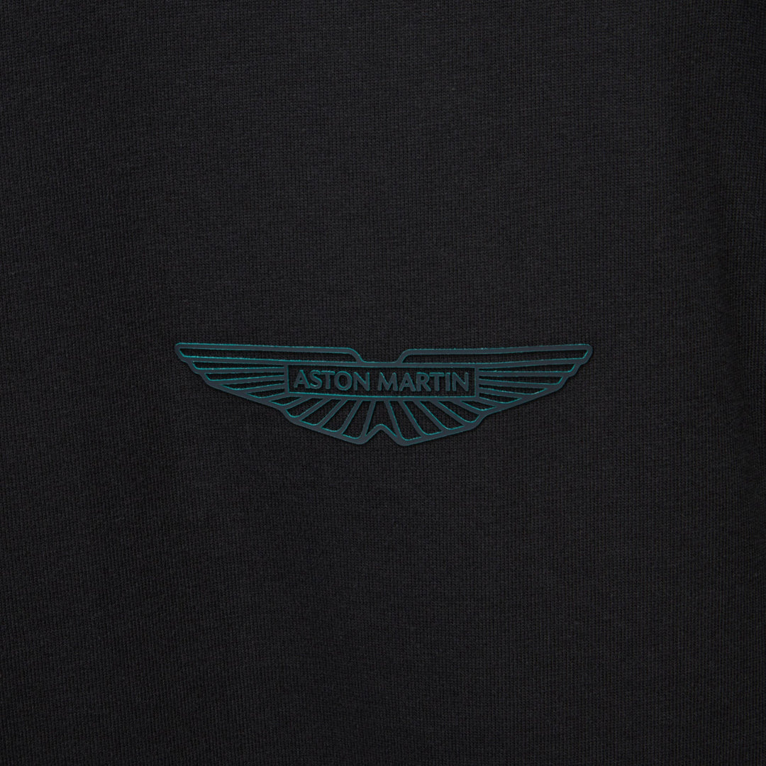 Aston Martin Mens wings logo tee black large