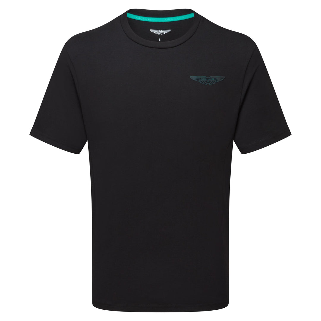 Aston Martin Mens wings logo tee black large