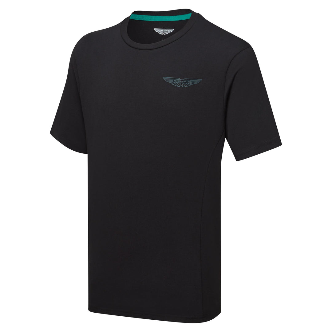 Aston Martin Mens wings logo tee black large