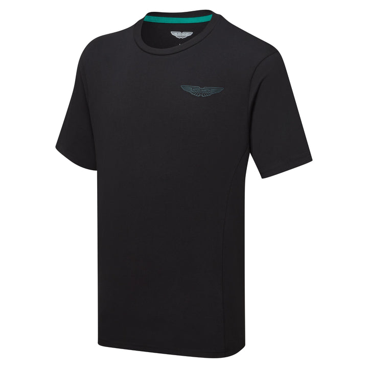 Aston Martin Mens wings logo tee black large