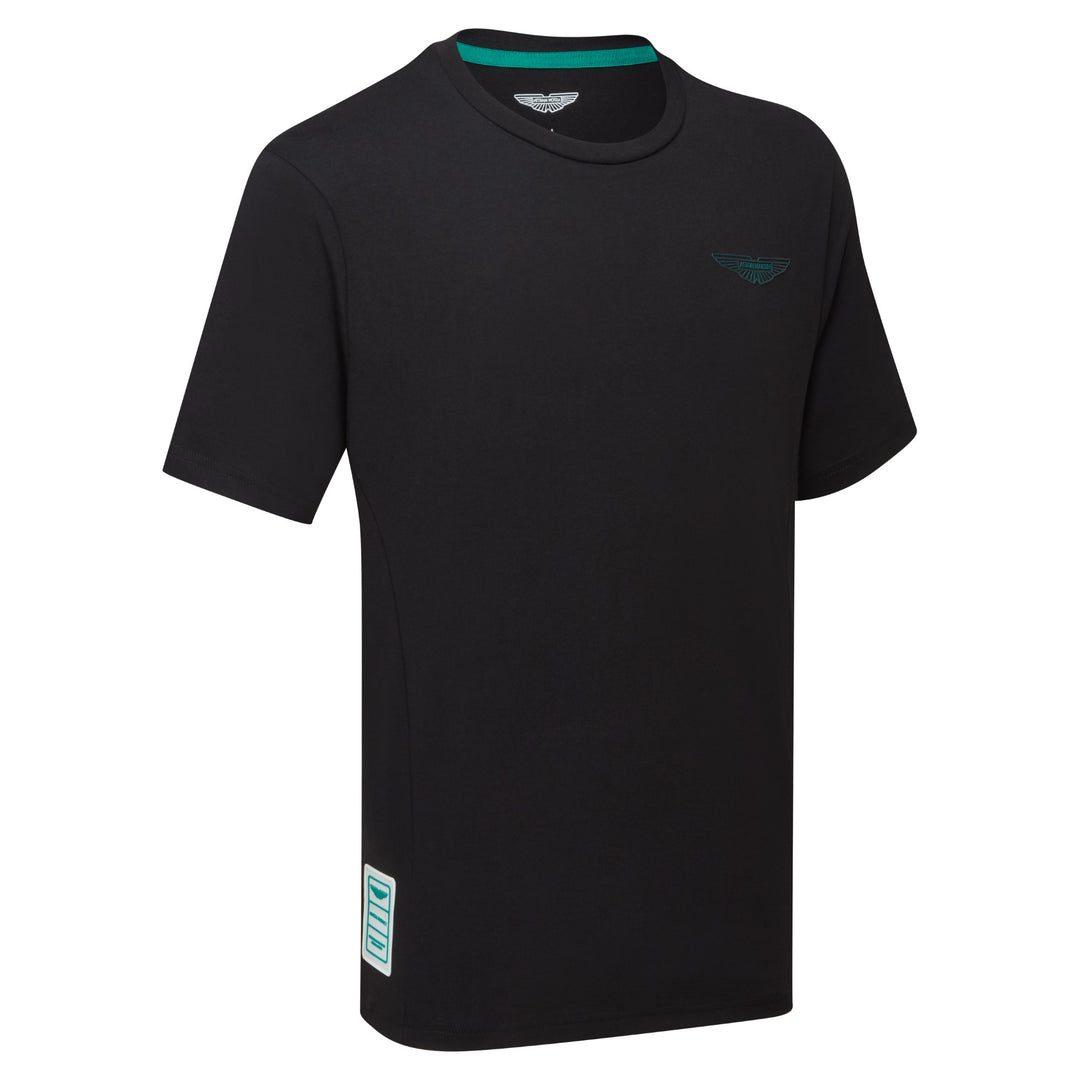 Aston Martin Mens wings logo tee black large
