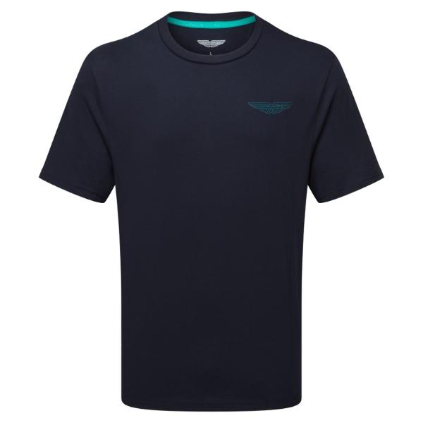 Aston Martin Men's wings logo tee navy