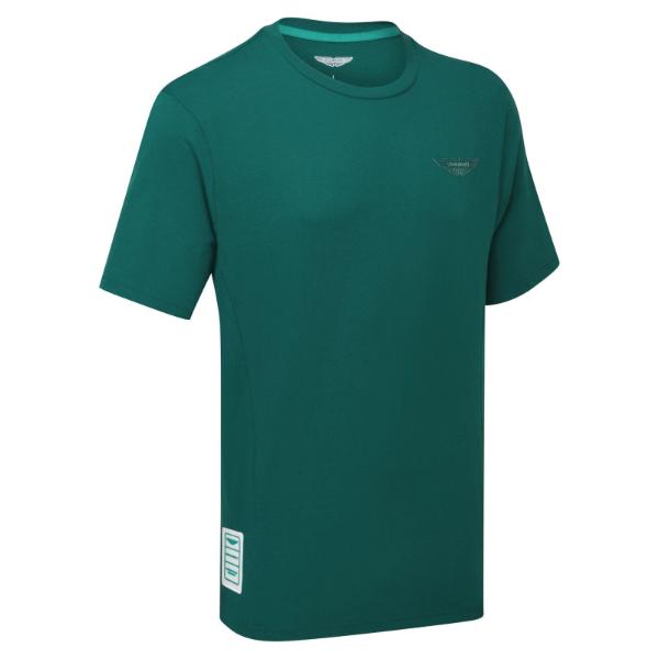 Aston Martin Men's wings logo tee June bug green