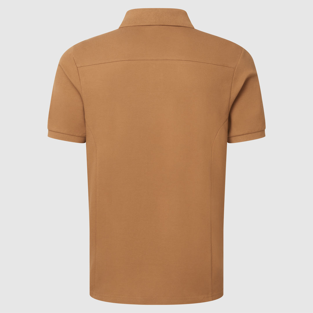 Aston Martin wings logo polo chipmunk brown