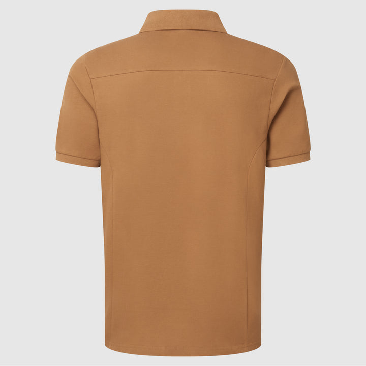 Aston Martin wings logo polo chipmunk brown