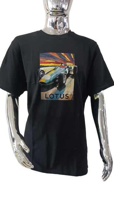MENS RETRO TEE RACETRACK - BLACK