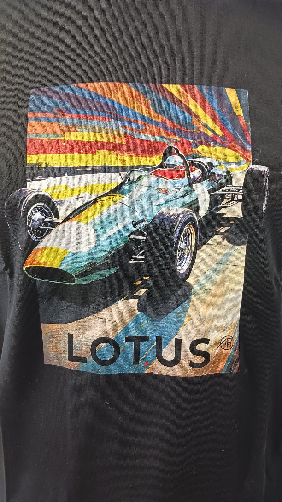 MENS RETRO TEE RACETRACK - BLACK