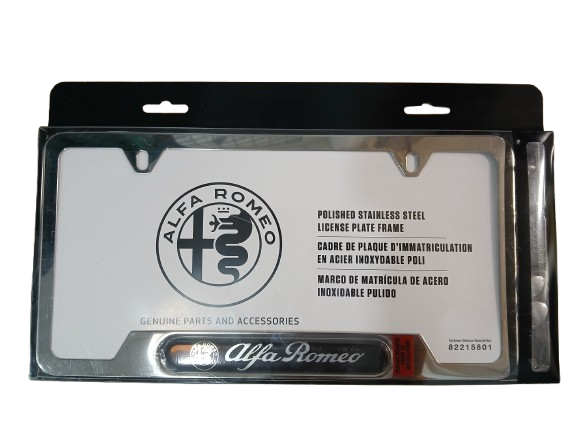 **Alfa Romeo Polished stainless steel license plate frame