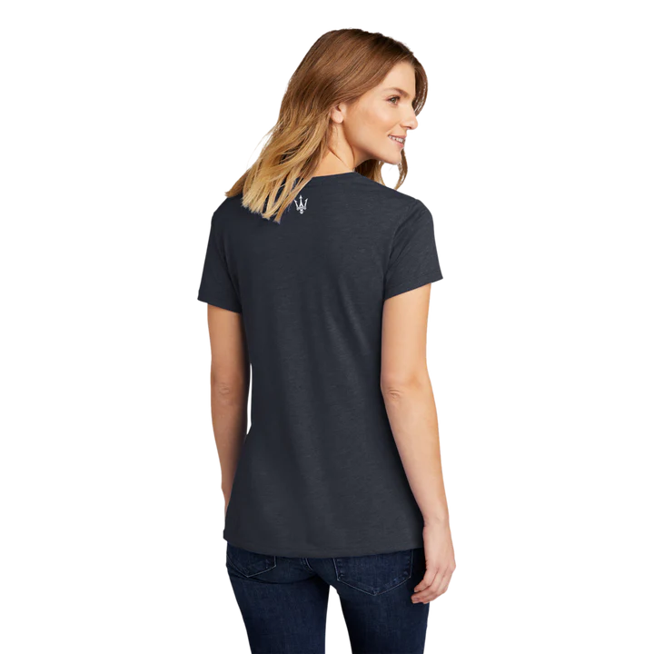 Maserati Ladies Navy Tri-Blend T-Shirt