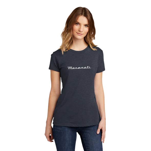 Maserati Ladies Navy Tri-Blend T-Shirt