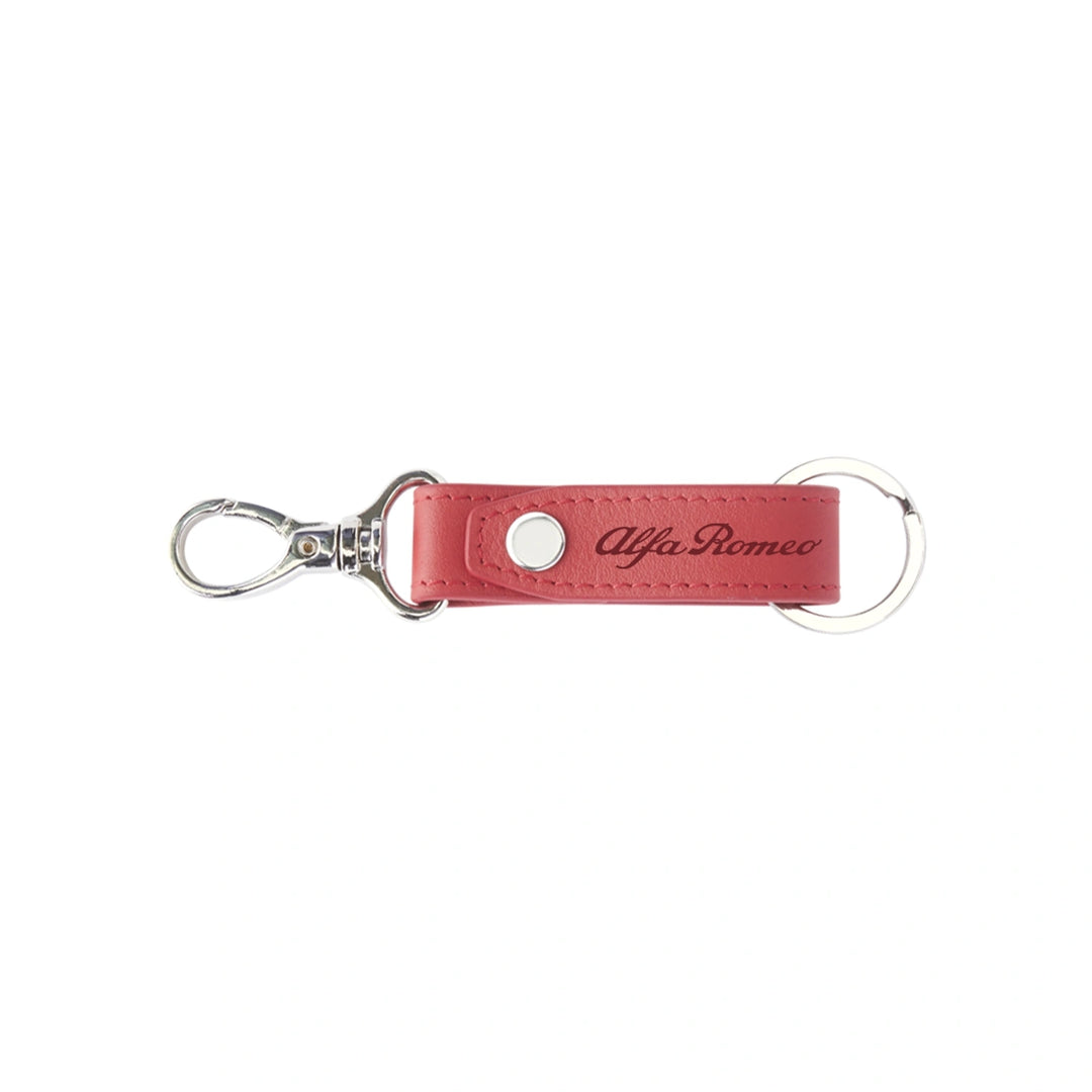 ALFA ROMEO RED LEATHER KEY CHAIN