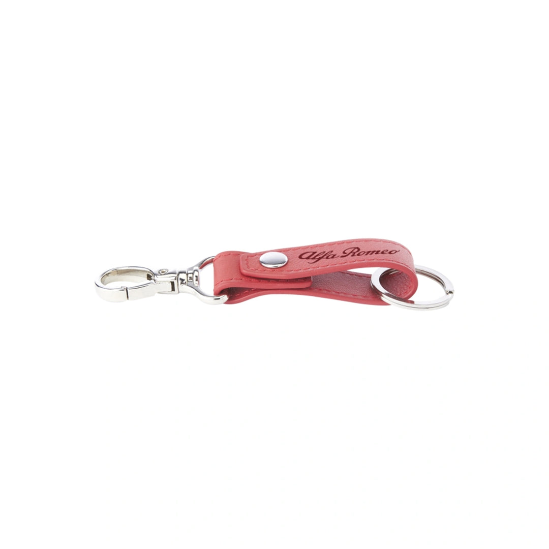 ALFA ROMEO RED LEATHER KEY CHAIN