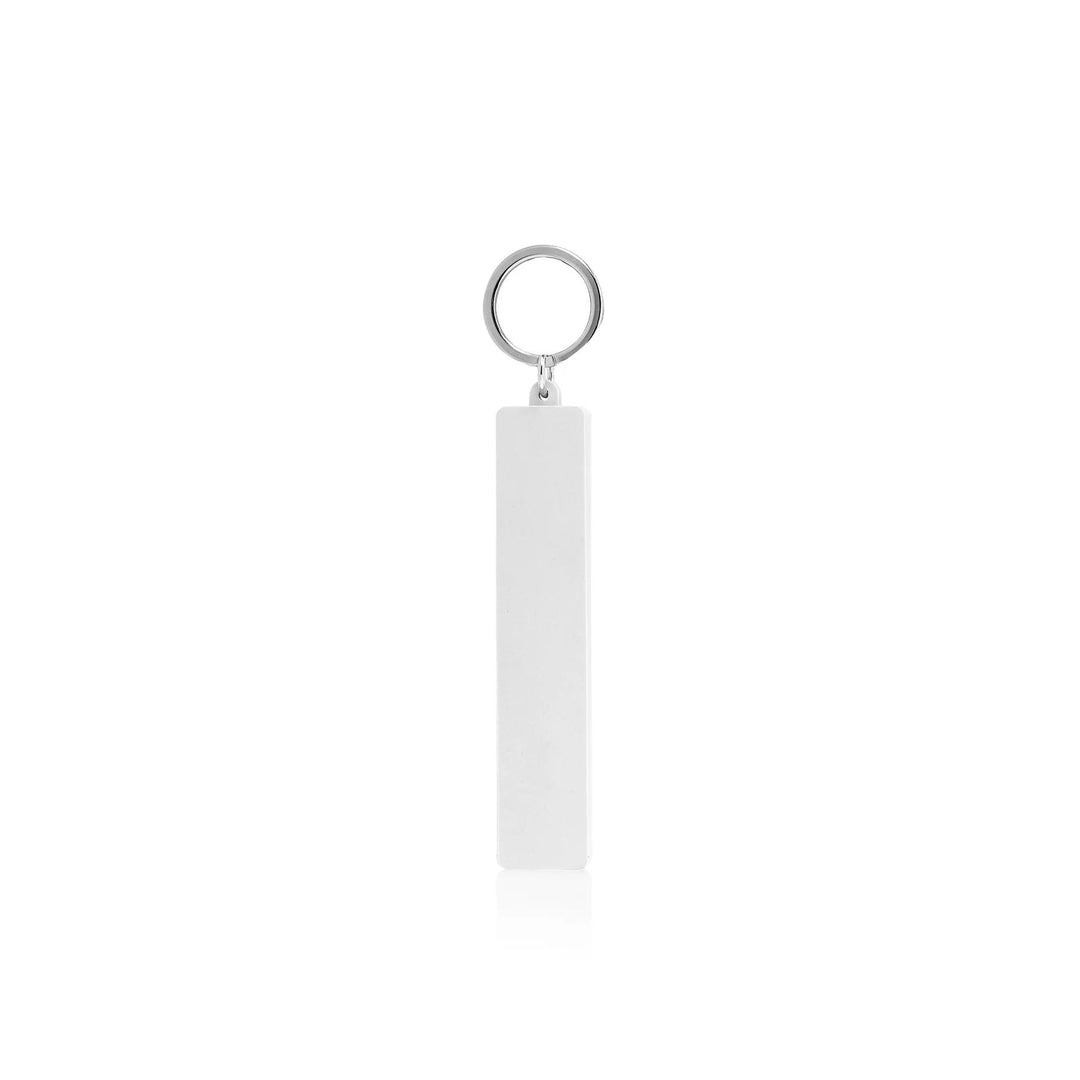 Maserati White Keychain with Maserati Lettering